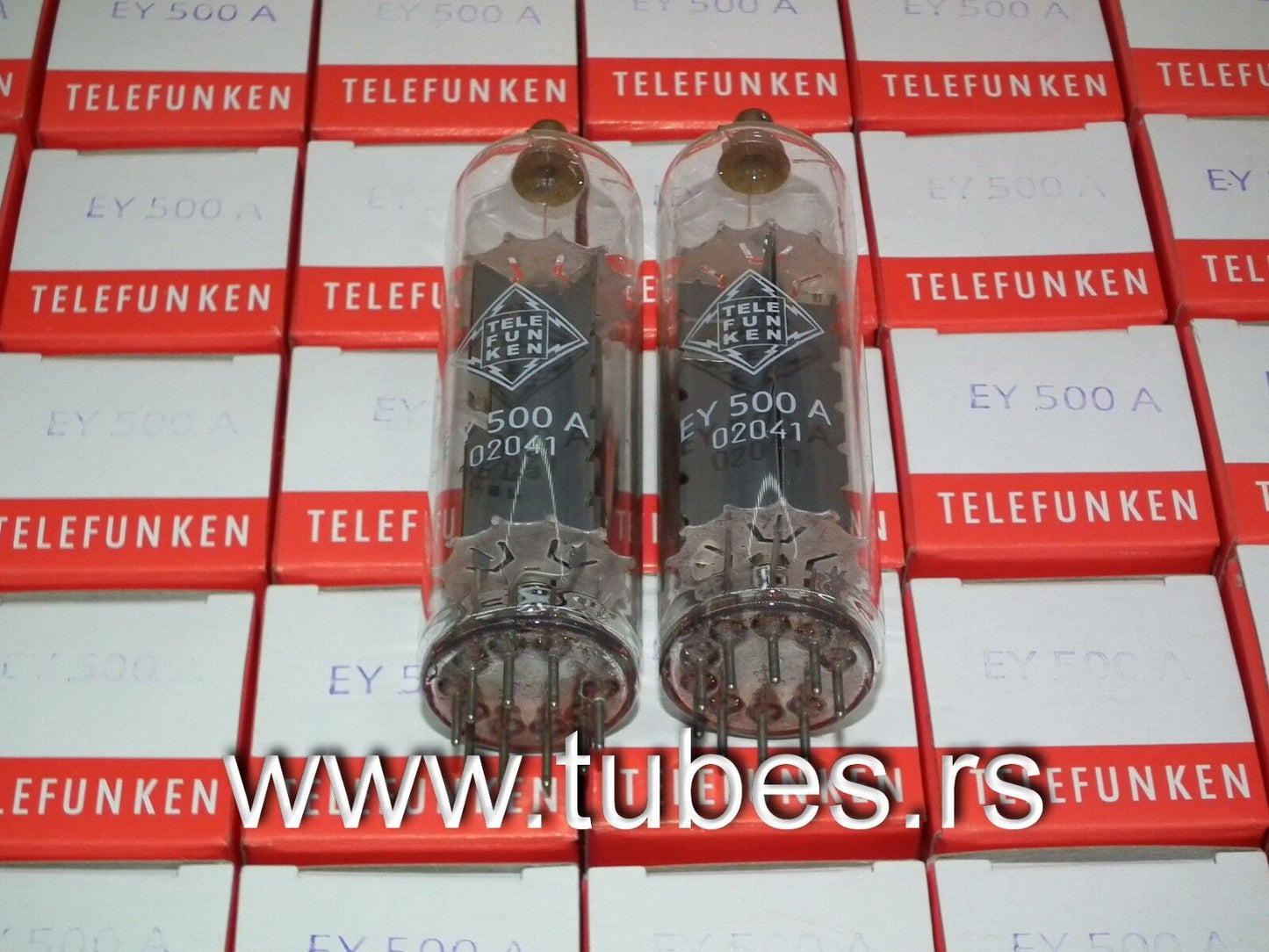 Telefunken EY500A NOS NIB matched pair (6EC4, 6D22S) Vacuum Tube Rectifier