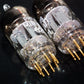 Philips 6201 ECC81 12AT7 E81CC NOS matched pair Made by Valvo 1962 Gold Pins