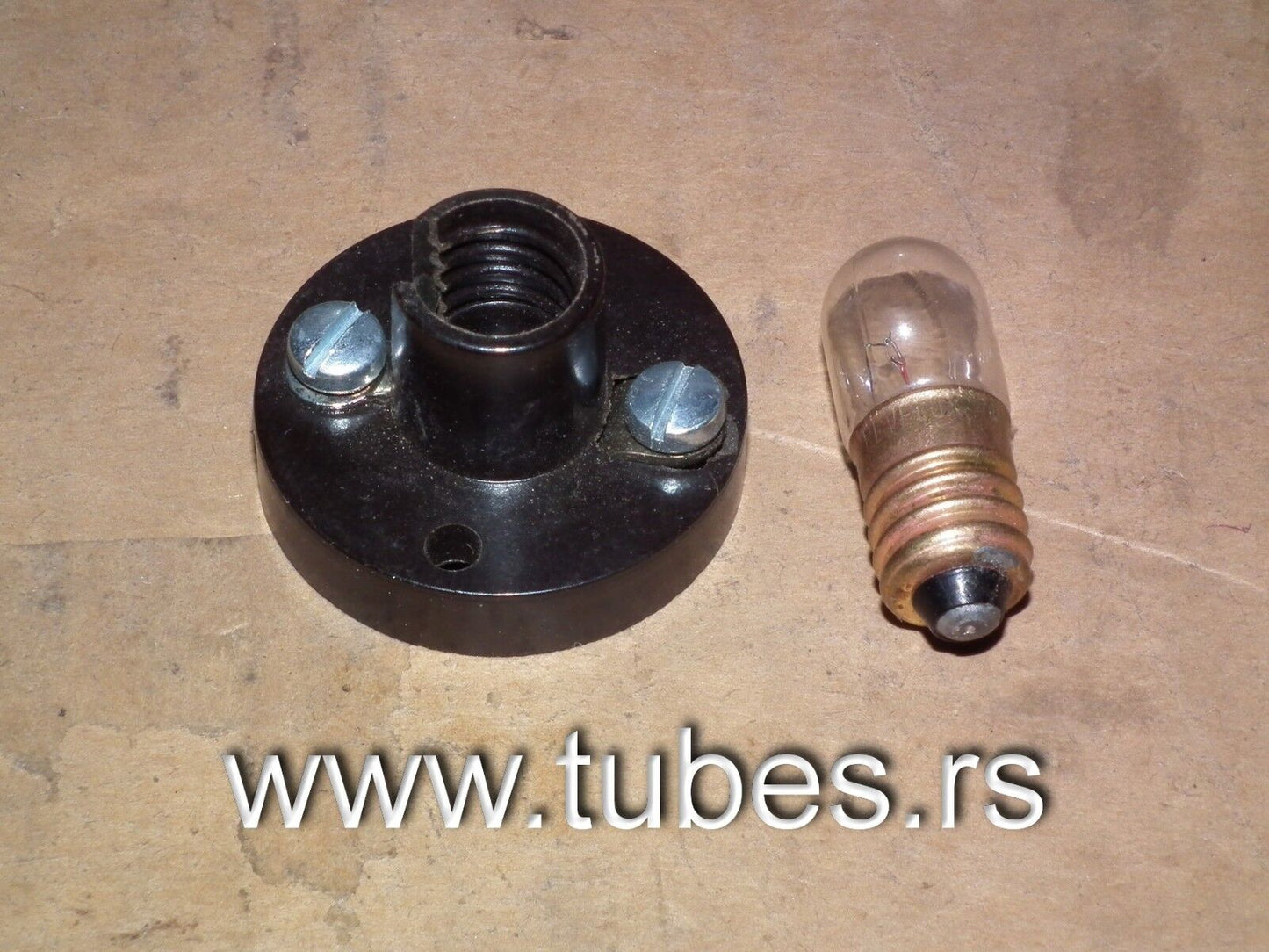 E10 bulb socket NOS made in 60s, Retro look, Klangfilm