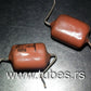 Two vintage capacitors 1mfd / 250V 1uF 250V ISKRA KEU 1972
