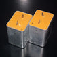 Two vintage Siemens PIO capacitors 4 uF 160V Klangfilm Made in Germany 1971 4mfd