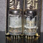 5963 Sylvania Gold 12AU7 ECC82 NOS Matched pair Long Box Plates Square Getter