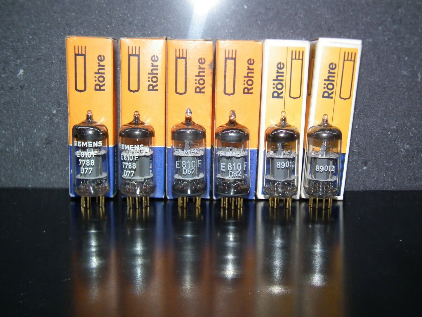 Matched Pair Siemens E810F 7788 NOS NIB Gold pin 60s Low Noise