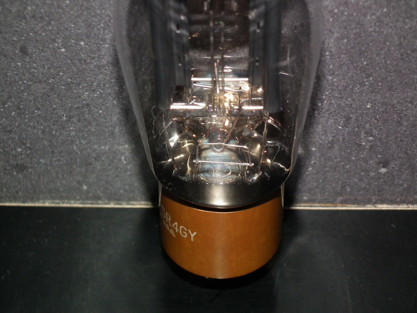 5R4GY GE NOS Dual D Getter Brown Base Vintage Rectifier Tube Balanced 100%