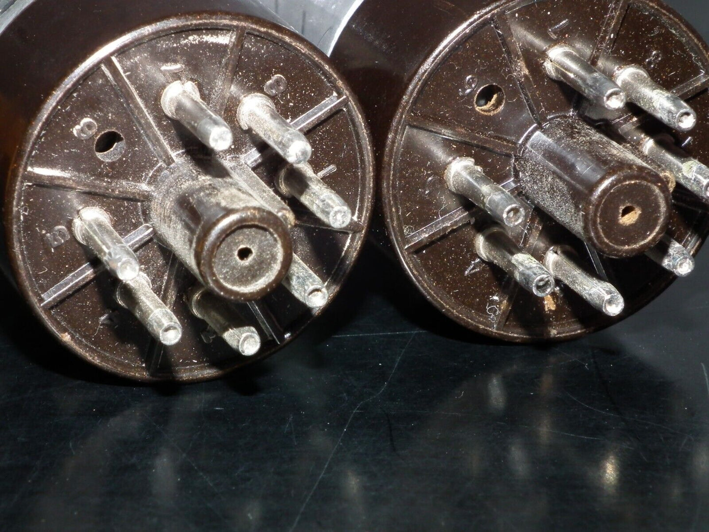 EL34 6CA7 Mullard Xf2 OO  Getter Welded Anodes Platinum Matched Pair Tested NOS