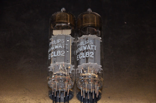 ECL82 6BM8 Philips NOS Platinum matched pair, Made in Belgium