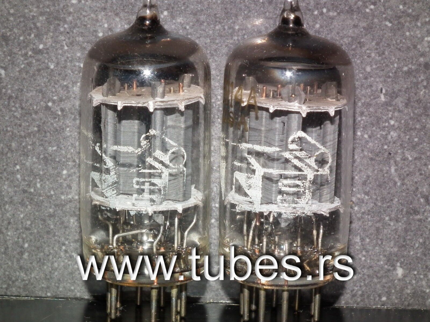Sylvania 5814A Matched pair (Rebranded CEI) 12AU7WA (12AU7 Sub) Copper grid post
