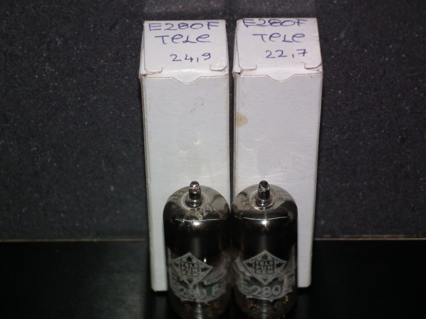 Matched Pair E280F Telefunken 7722 Used, tested NOS. Gold pins
