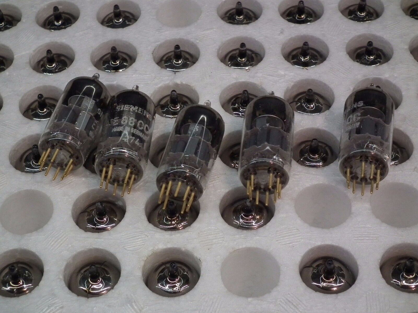 E88CC 6922 Siemens & Halske NOS Platinum Matched Pair Low Noise, Munich 70s