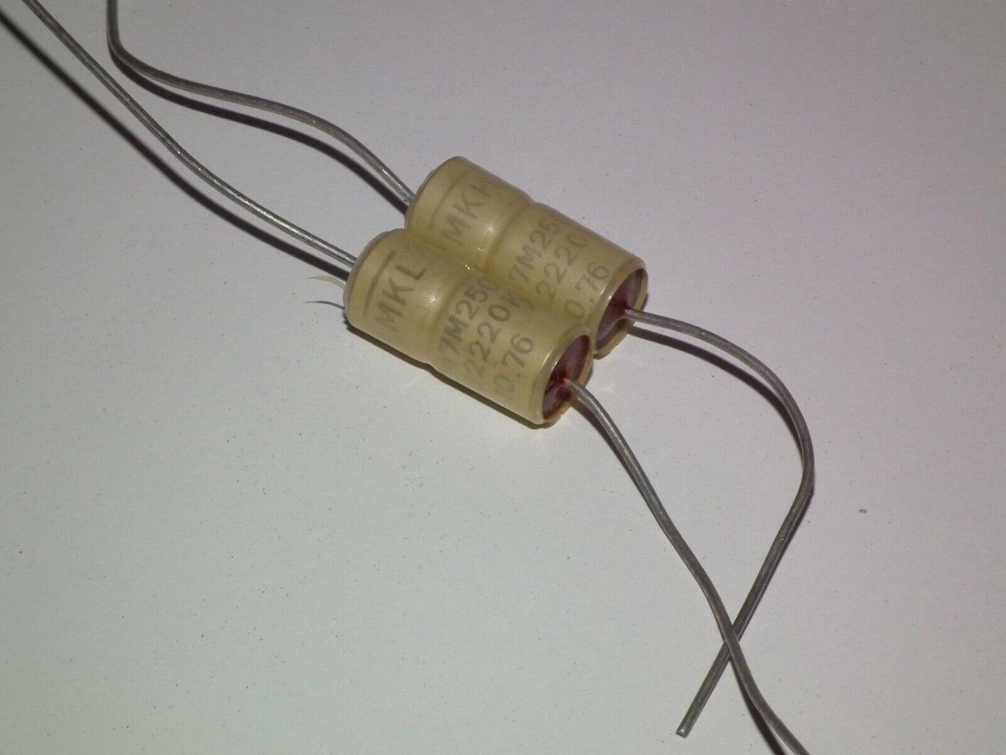 Two (2 pcs) Vintage NOS Capacitors Siemens MKL 0.047u 250V Klangfilm Audio 47nF