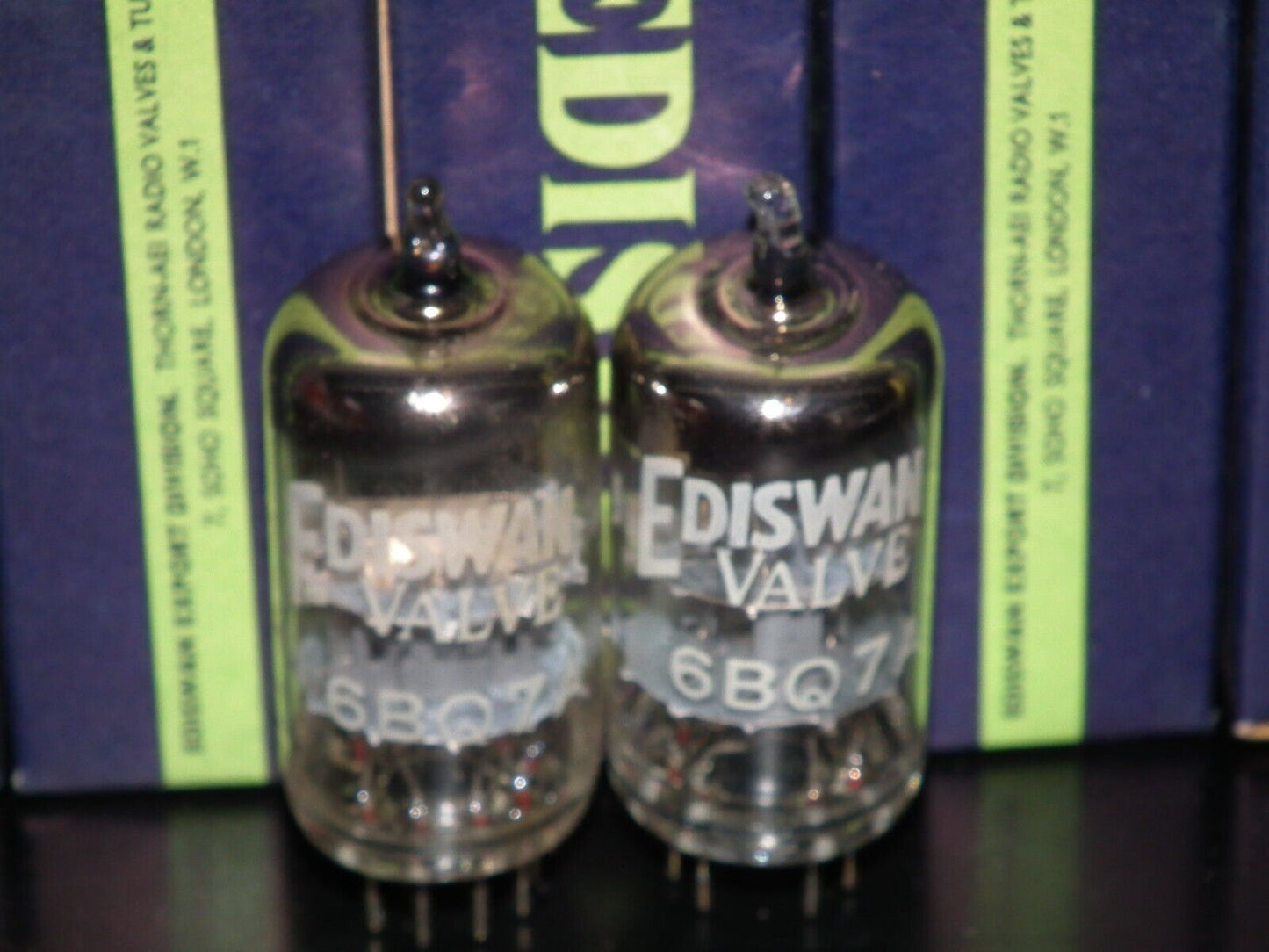 Platinum matched pair (2 tubes) 6BQ7A Ediswan Made in UK NOS NIB