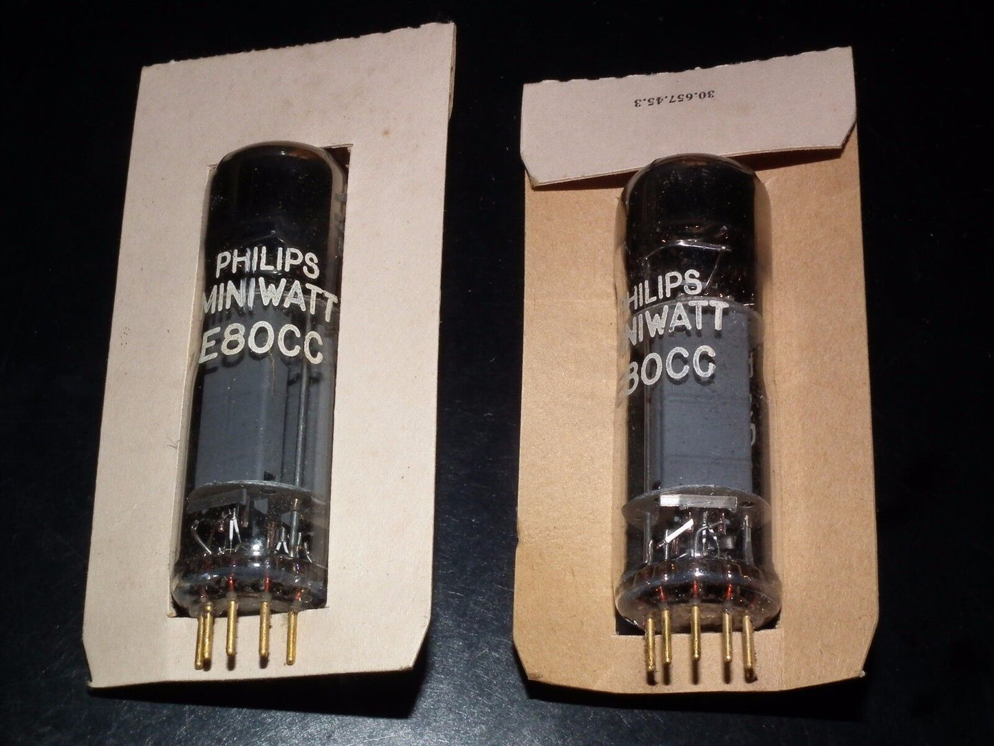 Philips E80CC 6085 Platinum Matched pair (Rare D Getter, PINCHED WAIST!) NOS NIB
