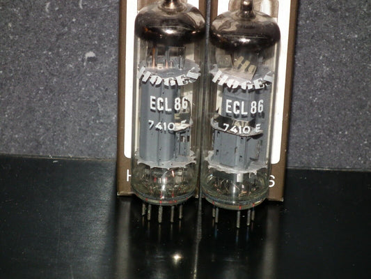 ECL86 6GW8 Hoges Platinum Matched Pair NOS NIB 1974