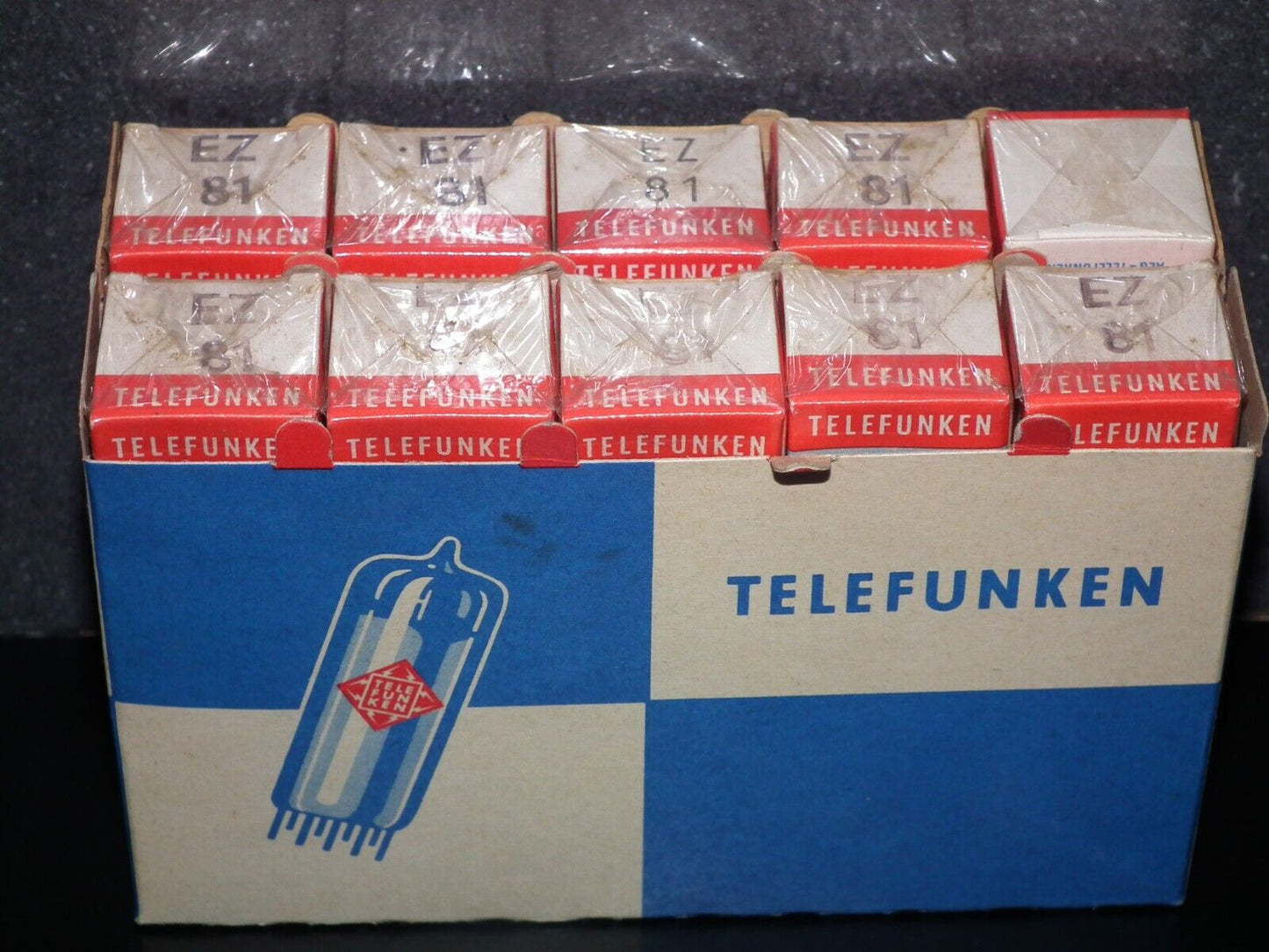 EZ81 Telefunken 6CA4 NOS NIB Sealed Box!!! Never opened! Full wave rectifier.