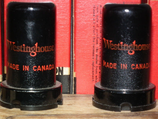 6J5 Westinghouse Platinum matched pair NOS NIB