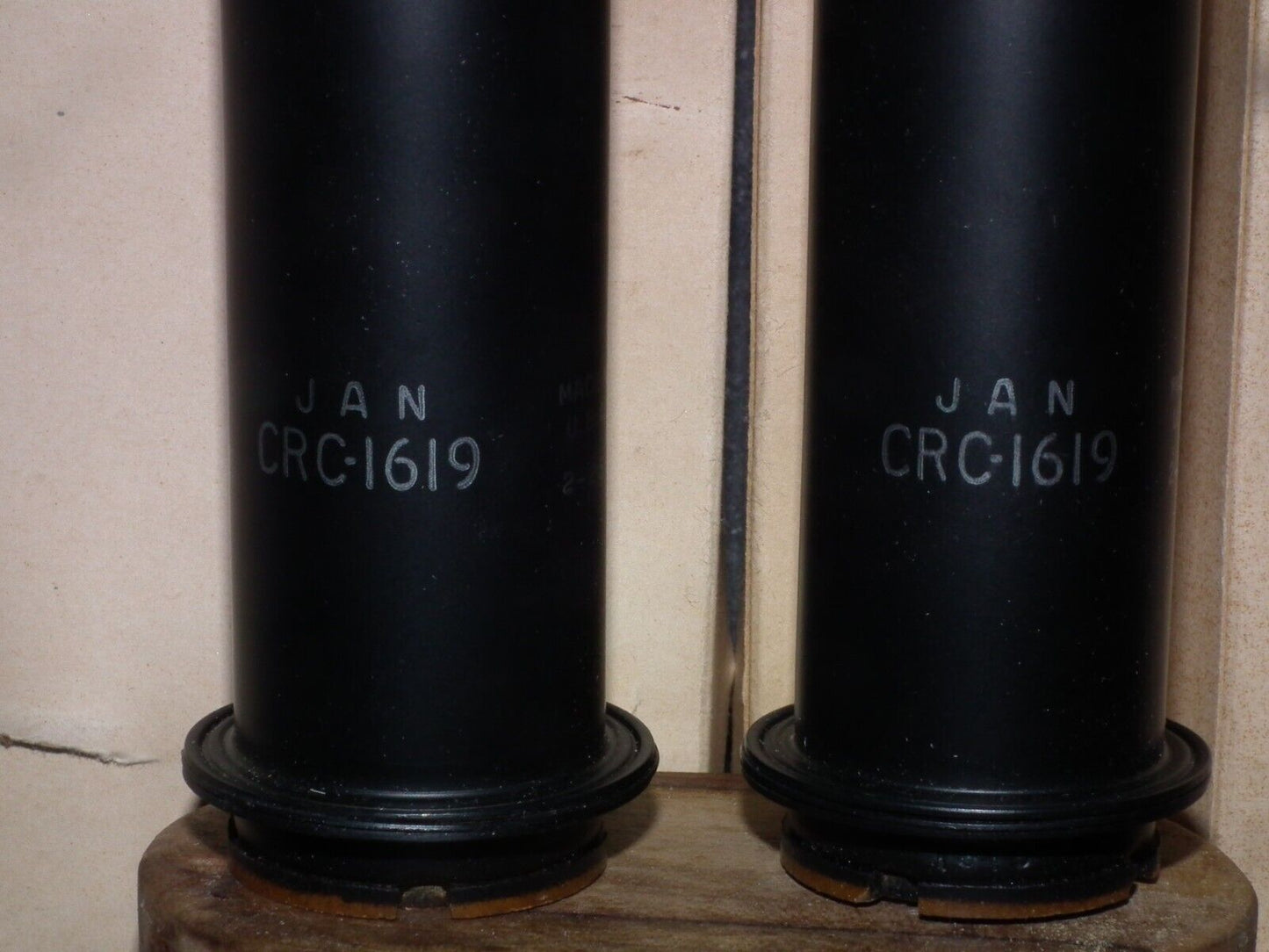 Platinum matched pair 1619 RCA NOS NIB JAN Boxes Brown Base The same codes VT164