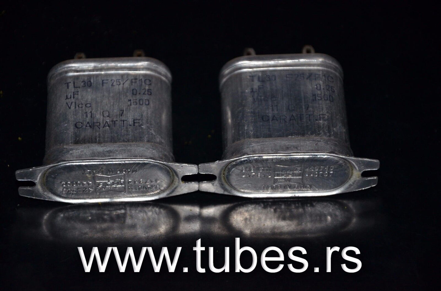 Two vintage NOS PIO capacitors 0.25uF 1500V ICAR Italy perfect for tube audio