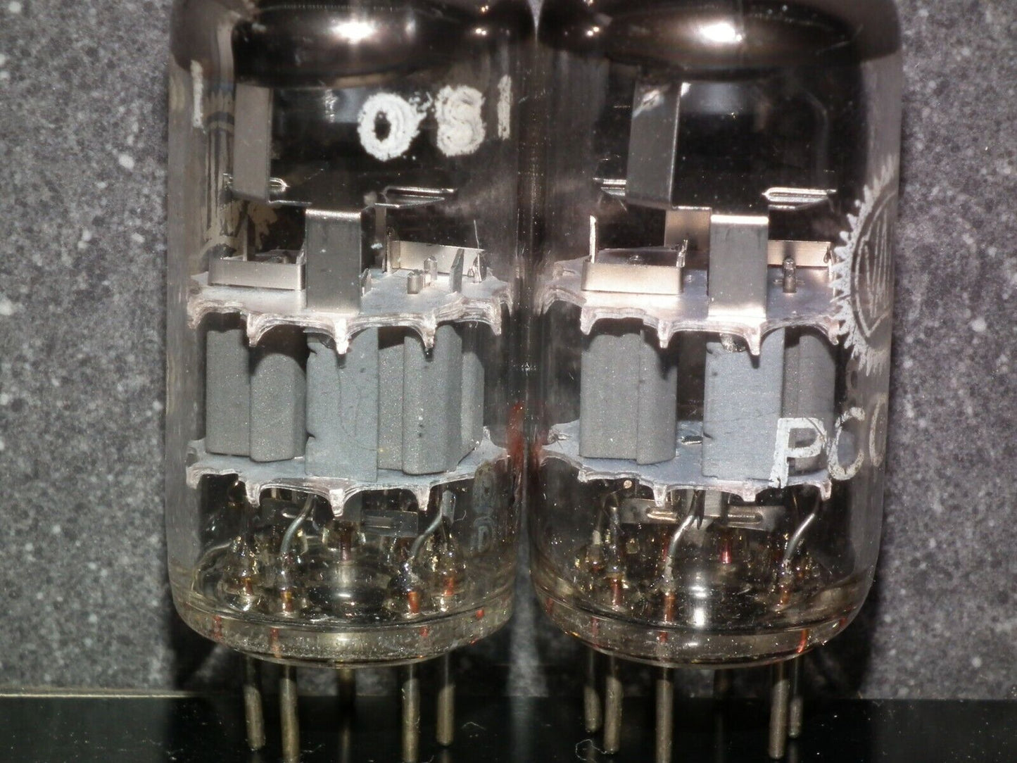 Matched pair PCC88 Valvo 7DJ8 GRAY SHIELD DUAL STAGE GETTER Used tested OK