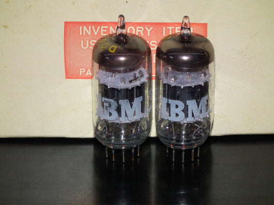 Platinum Matched Pair 6072A GE 12AY7 rebranded IBM Black Anodes