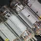 EL84 6BQ5 RFT Germany - NOS platinum matched quad - early 60s RARE WELDED PLATES