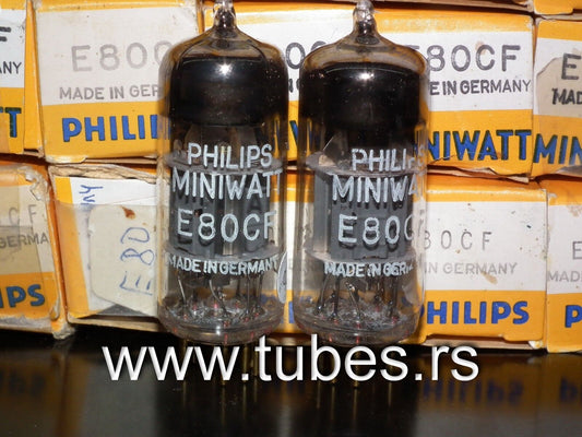 VALVO GERMANY E80CF 7643 for McIntosh MR-67 65B 71 Platinum matched pair Philips