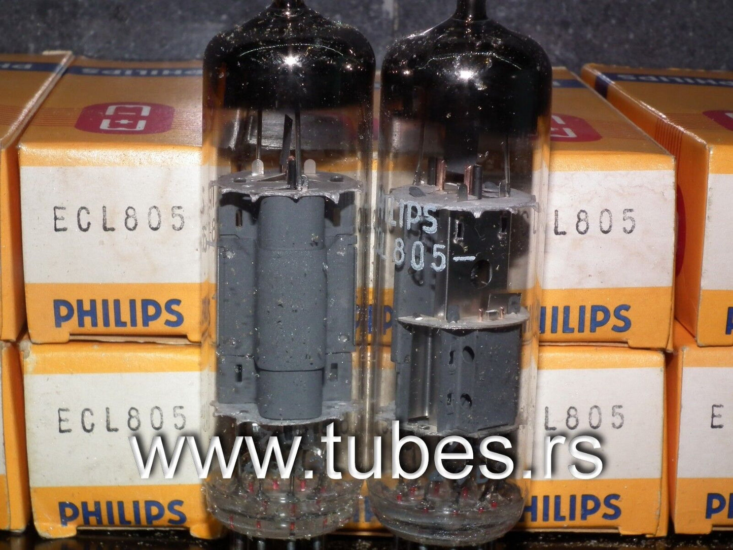 ECL805 Philips Holland 1969 Platinum Matched Pair NOS NIB (ECL85 sub)