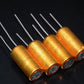 Four vintage NOS electrolytic capacitors 470uF 16V ROE Gold Serie Germany 470mfd