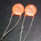 Two NOS Sprague Disc Ceramic Capacitors 33pF 1KV - 0.000033uF 1000V