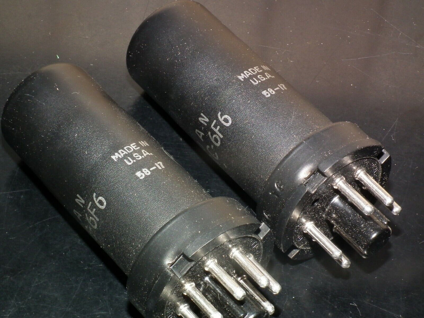 6F6 RCA Platinum Matched Pair NOS NIB JAN Boxes Made in US in 1958