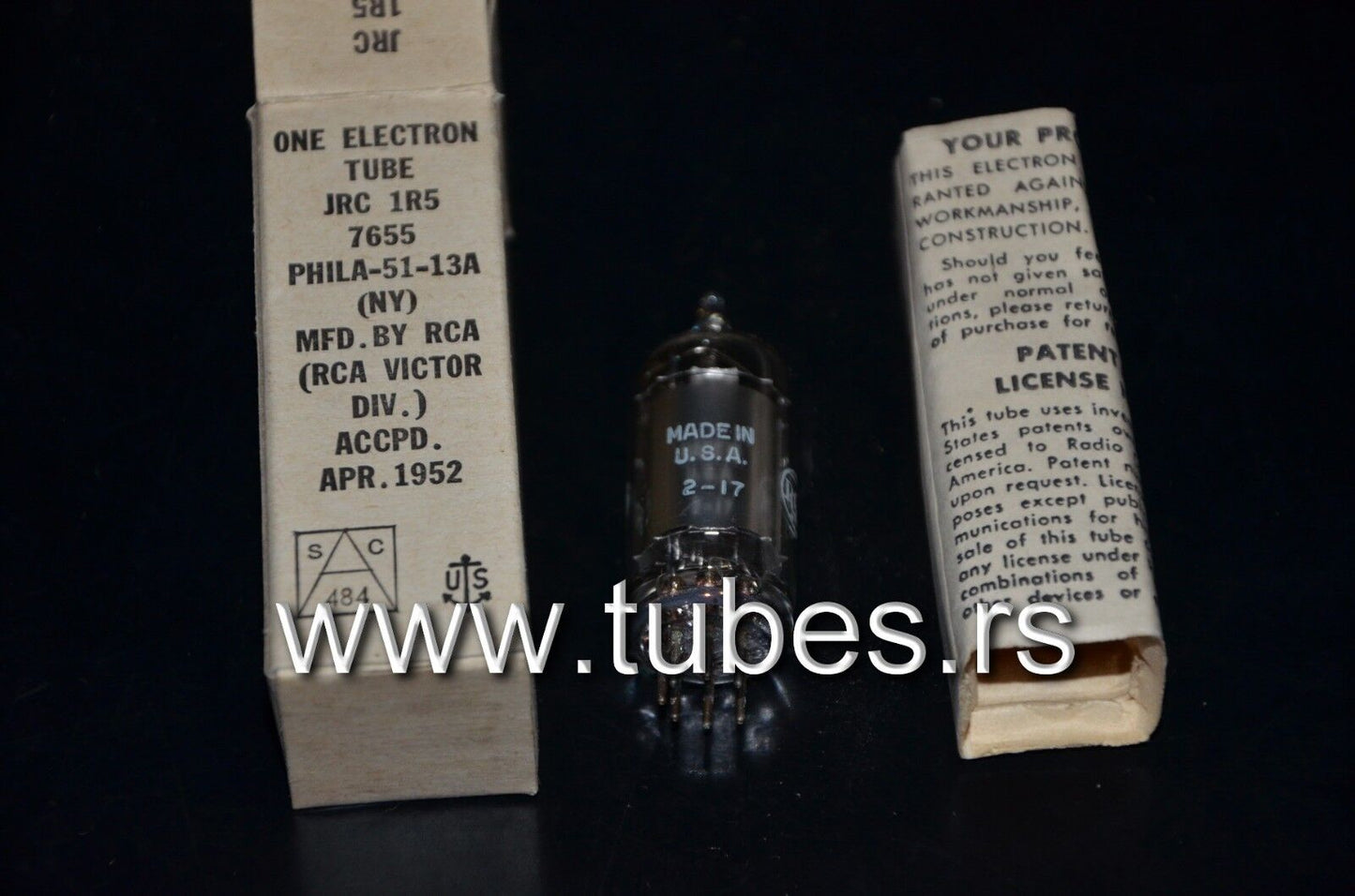 1R5 RCA DK91 - NOS in original JAN boxes April 1952 RARE SQUARE GETTER