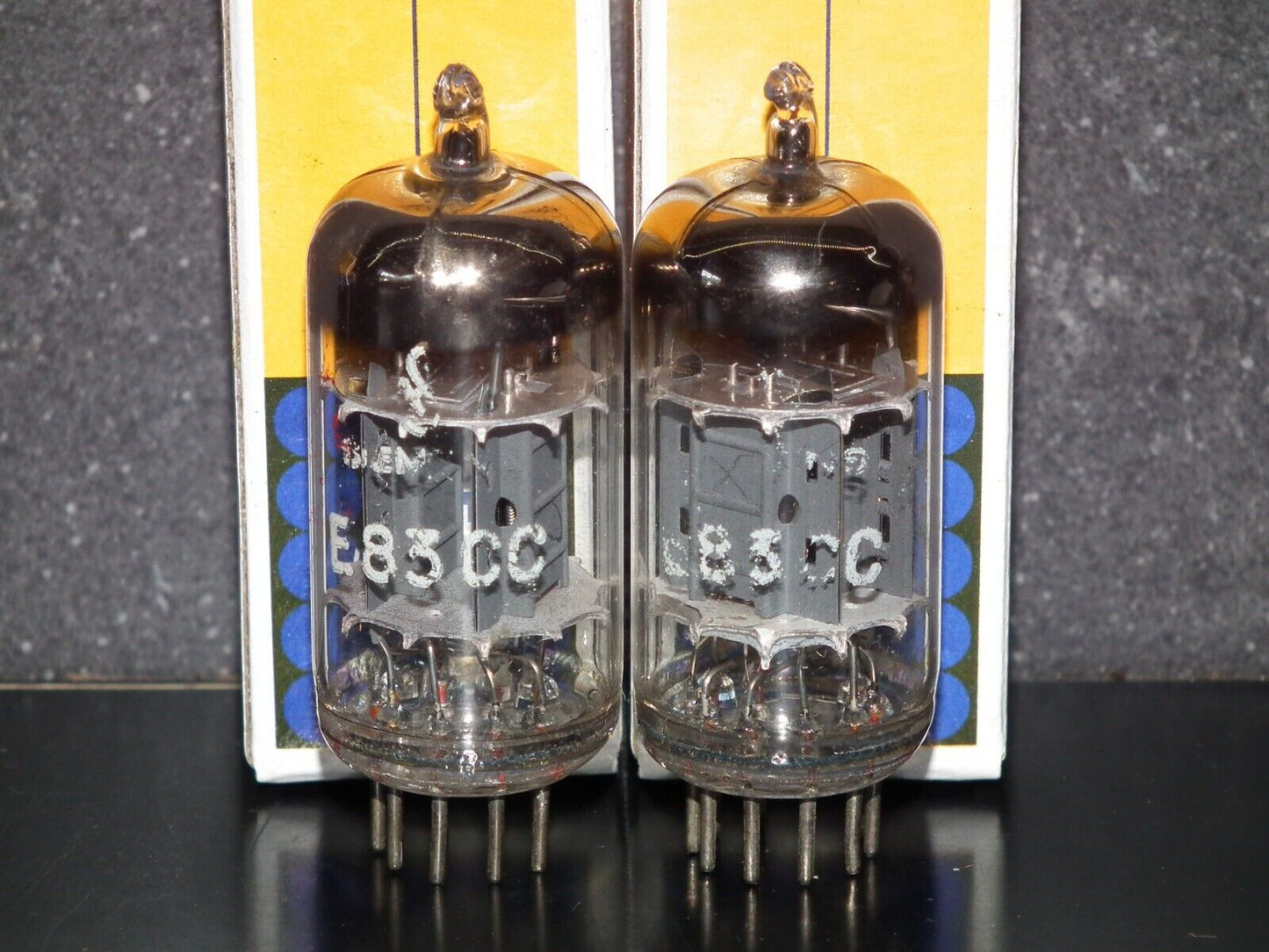 E83CC Siemens & Halske Platinum Matched Pair ECC83 Munich USED tested OK