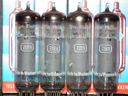 Matched Quad 7189 Telefunken Ultimate EL84 E84L 6BQ5 Rebranded Fisher Tested NOS