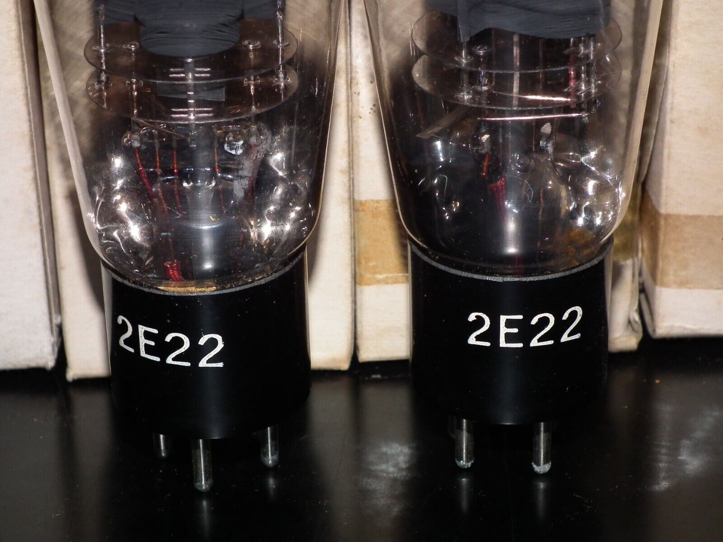 Platinum Matched Pair 2E22 KEN-RAD NOS NIB Made in USA Directly Heated Pentodes