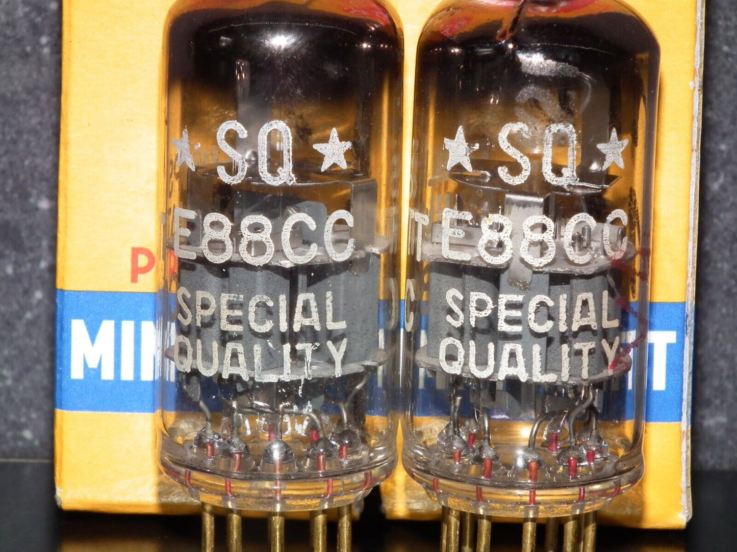 Matched Pair Philips E88CC 6922  (Rare Curved D Getter) Used tested NOS