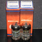 Platinum matched pair ECC81 Tungsram 12AT7 NOS NIB RARE Foil Disc Getter mid 50s