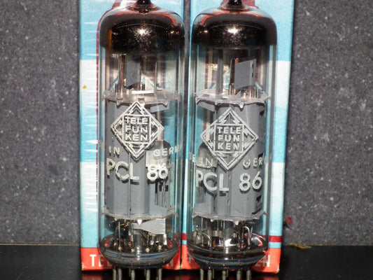 Platinum Matched Pair PCL86 14GW8 Telefun NOS NIB Berlin tube plant Diamond bttm