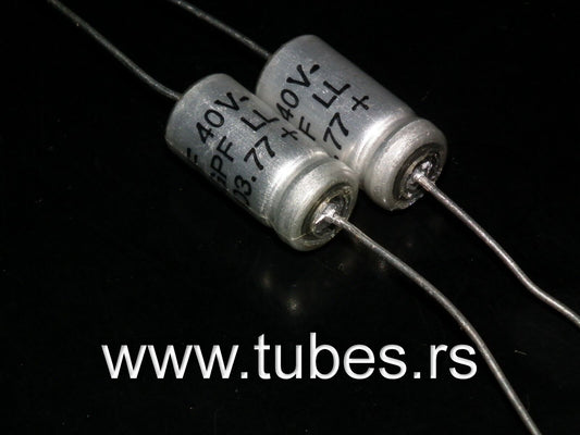 Two vintage Siemens LL GPF Elko capacitors 22uF 40V NOS 1977 klangfilm audio