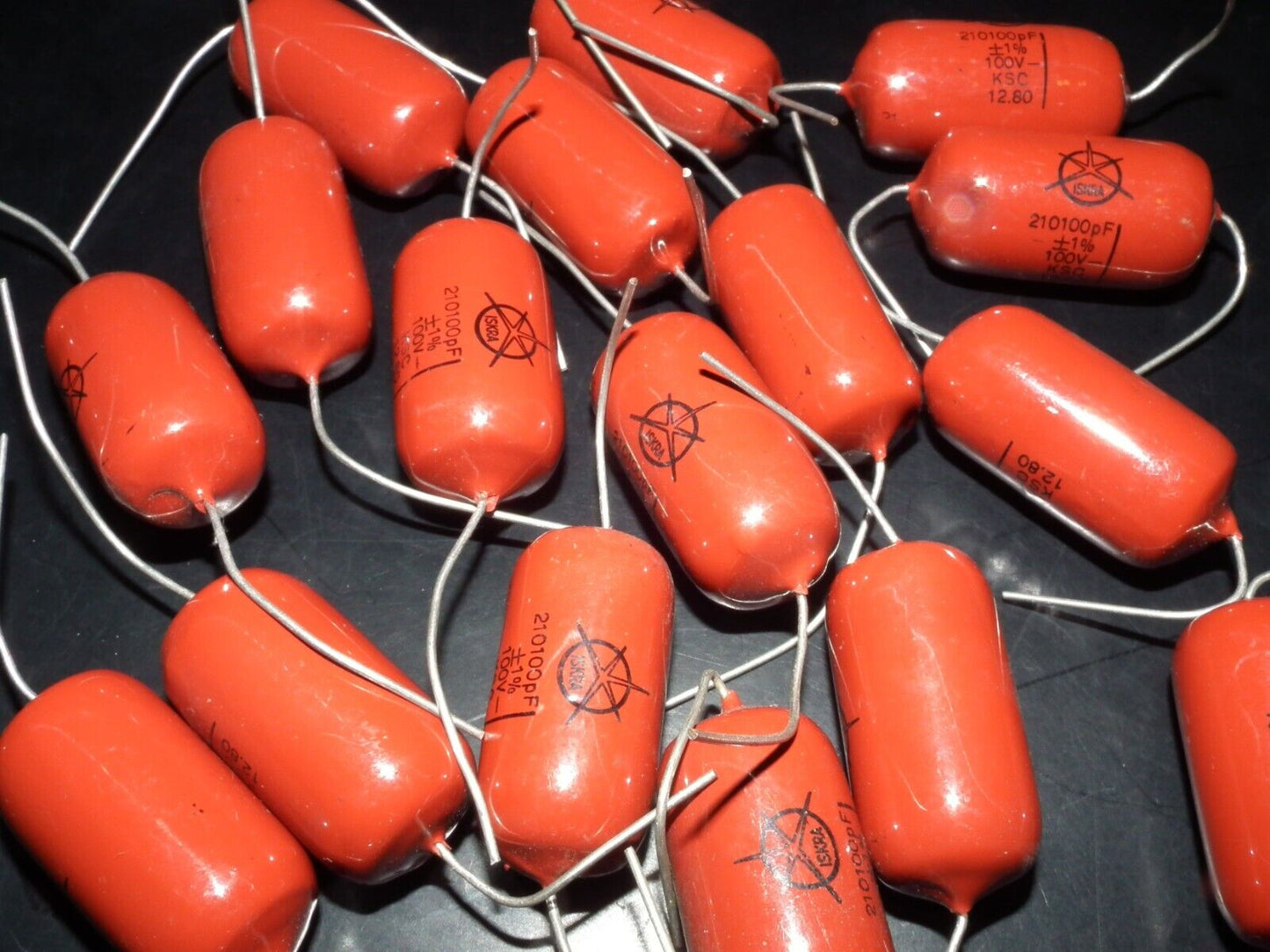 Two vintage capacitors 210100pF / 210nF / 0.21uF 100V ISKRA 1980 HI End Tube Amp