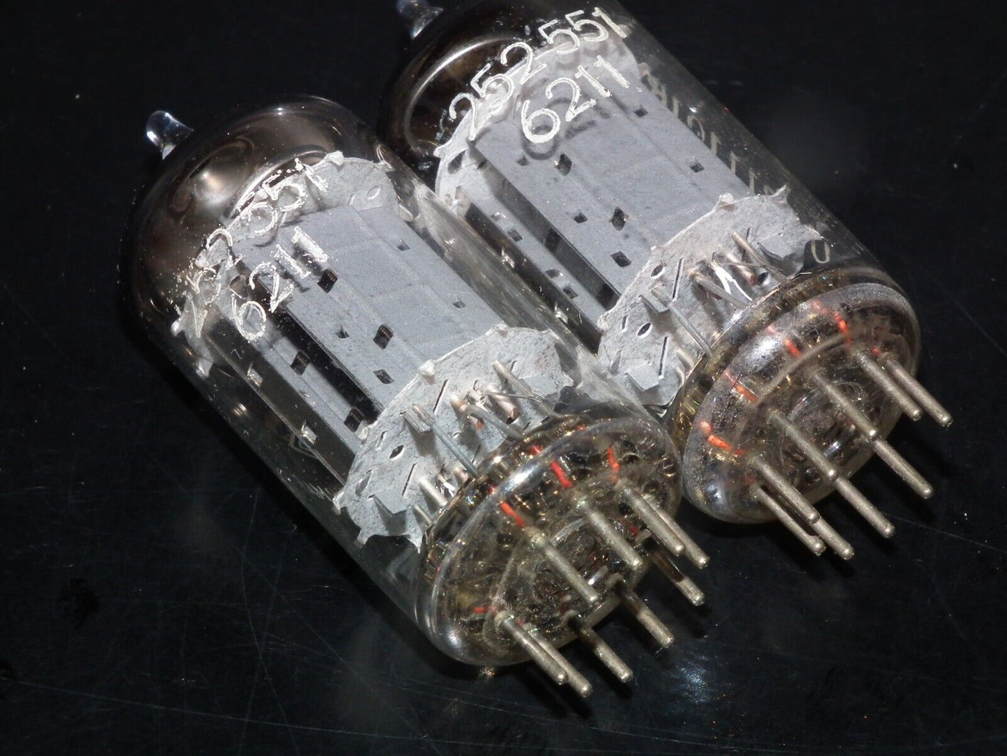 Platinum Matched Pair 6211 Telefunken ~ECC82 Tested NOS DB The same ULM codes