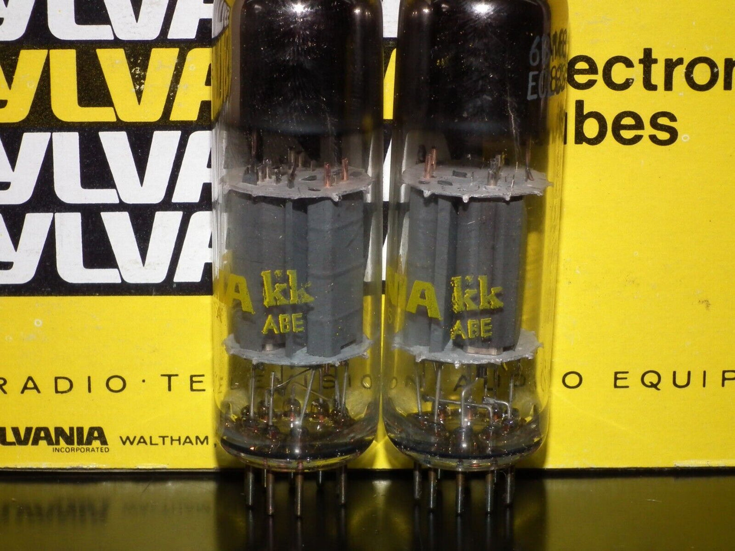 ECL82 Sylvania 6BM8 Matched Pair NOS NIB Dual Stage Getter Made in USA