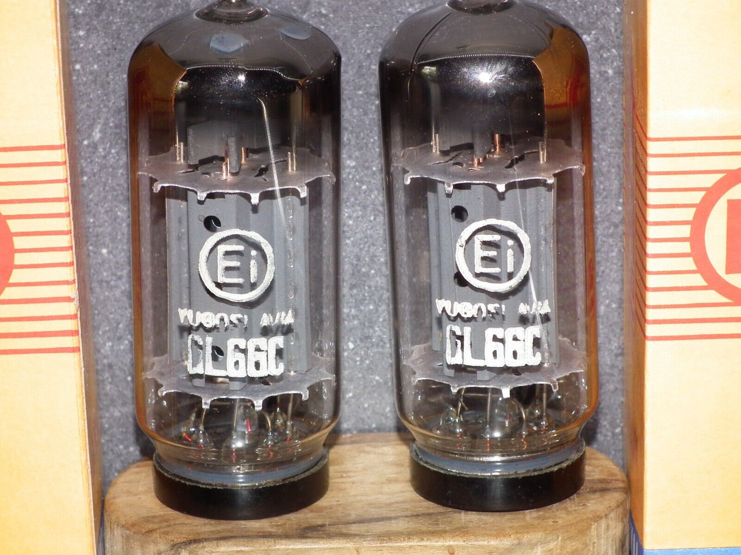 6L6GC EI Yugoslavia Platinum Matched Pair NOS NIB Welded Anodes