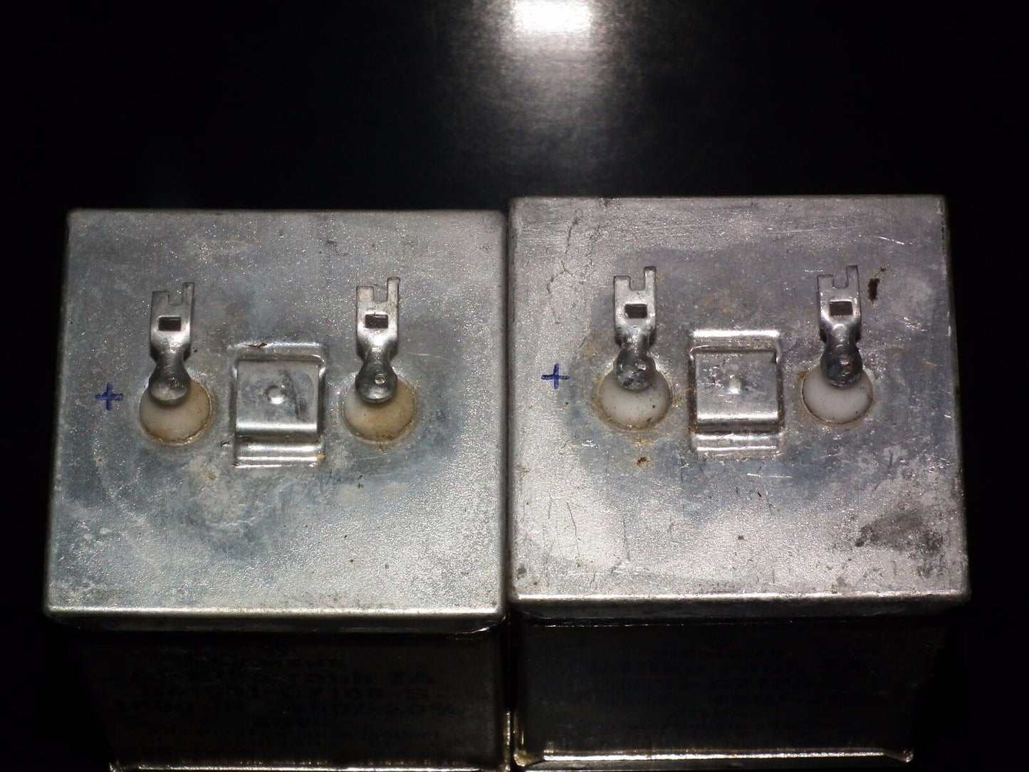 Two vintage Siemens Elko rauh capacitors 1000uF 40V NOS 1972 hi-end tube audio