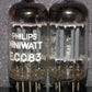 Matched Pair ECC83 Philips 12AX7 1957 mC5 Delta7L D-Foil Getter 19mm Anodes NOS