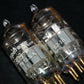 7308 Amperex E188CC RARE gray shield, matched pair, tested NOS, gold pins 1961