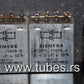 Two vintage Siemens PIO capacitors 2x2 uF 160V Klangfilm Made in West Germany
