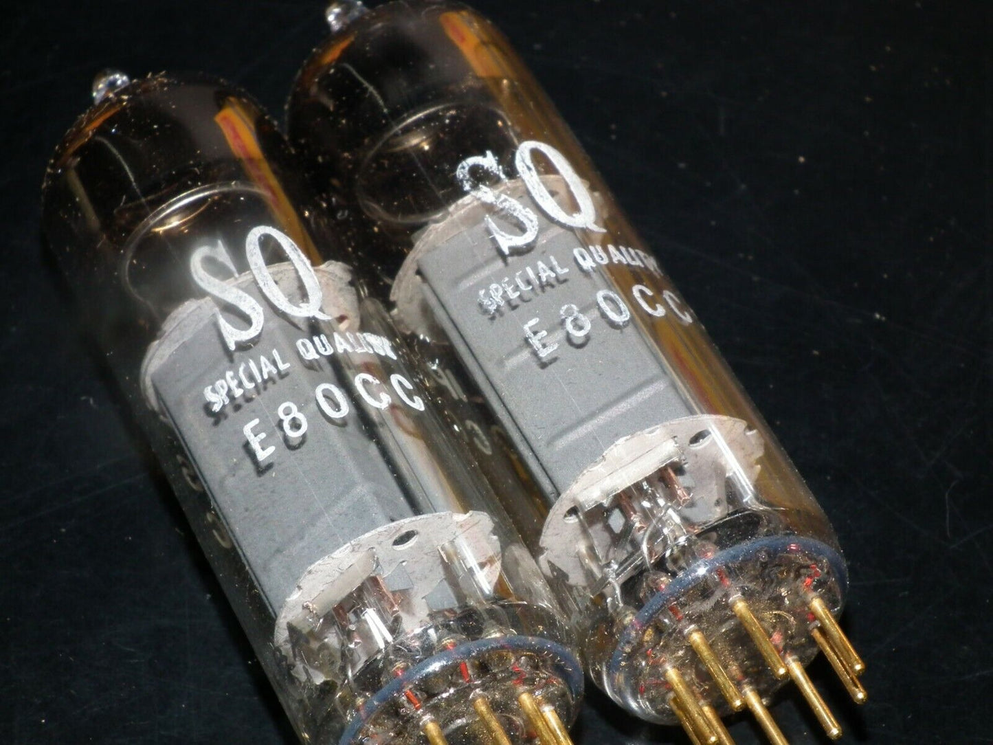Philips E80CC 6085 Platinum Matched pair NOS Made in Holland Heerlen plant Gold