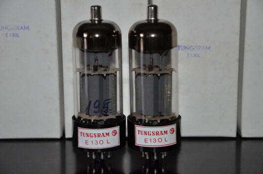 Platinum Matched Pair Tungsram E130L NOS in original boxes (7534)