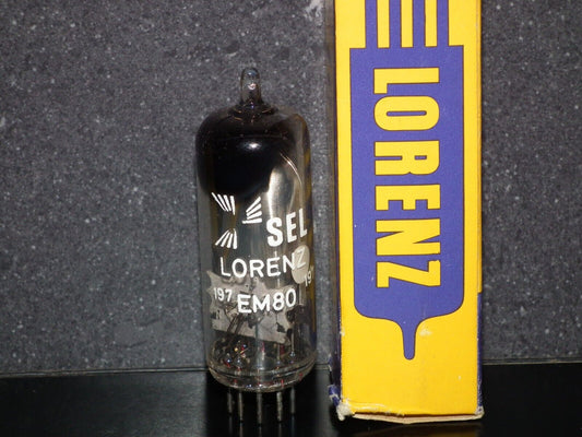 EM80 Lorenz Rare D Getter late 50s tuning eye tube Indicator NOS NIB