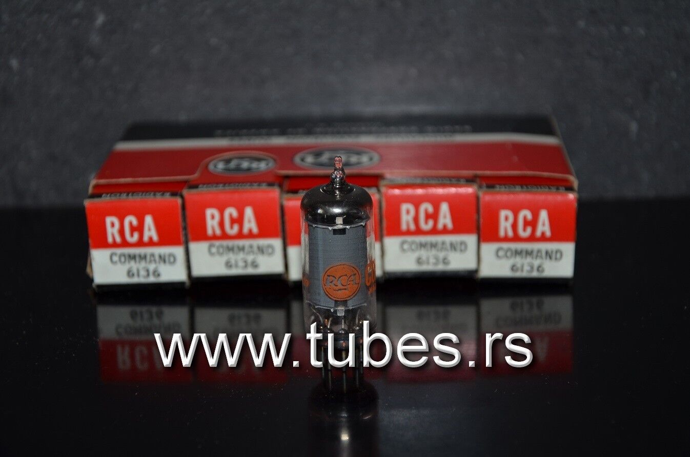 One (1 pcs) 6136 (6AU6WA EF94) RCA NOS NIB Microphone pentode Low Noise Tested