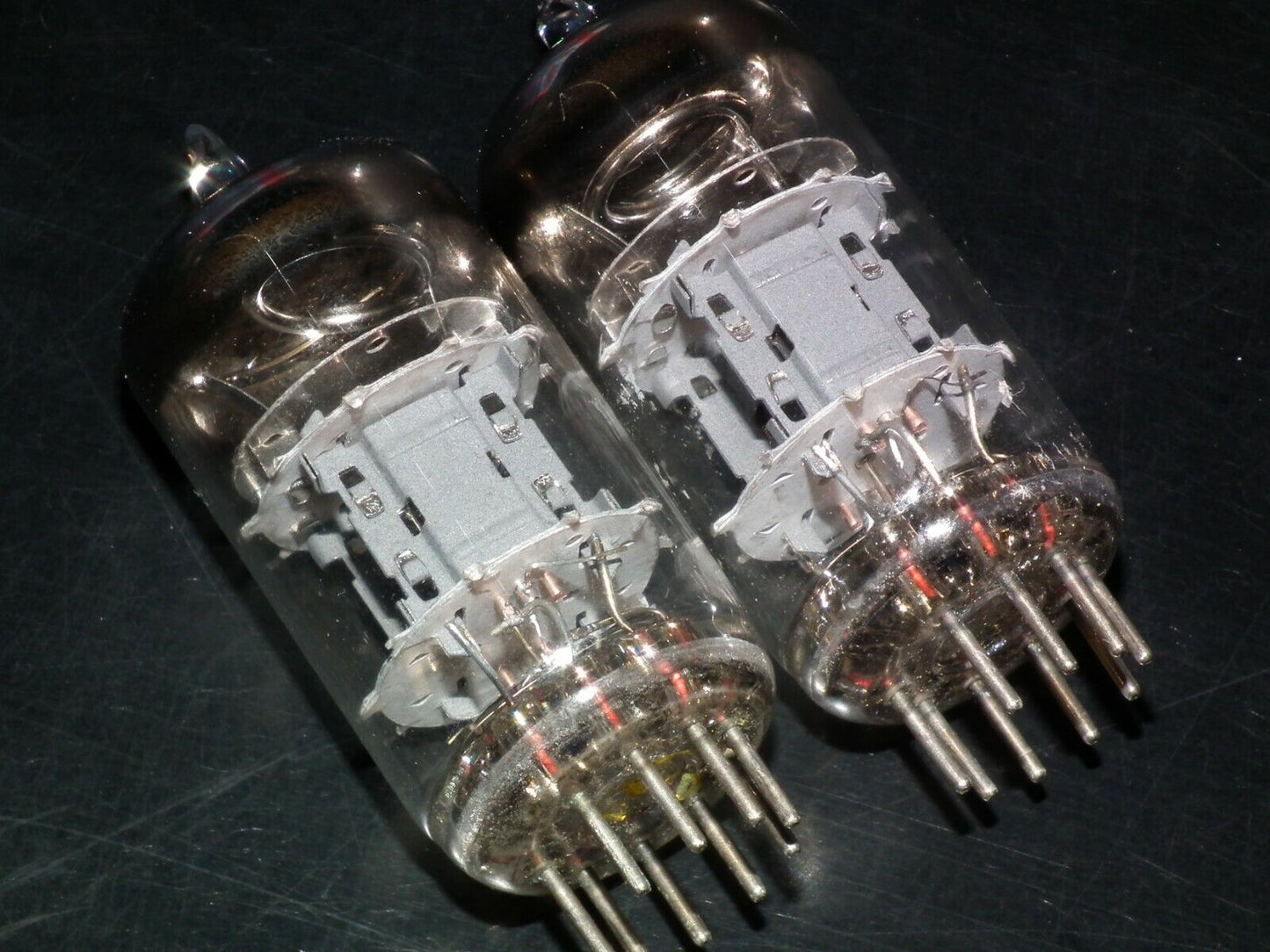 ECC801S Telefunken ECC81 Matched pair Used Tested 90%, Ulm plant, Diamond bottom